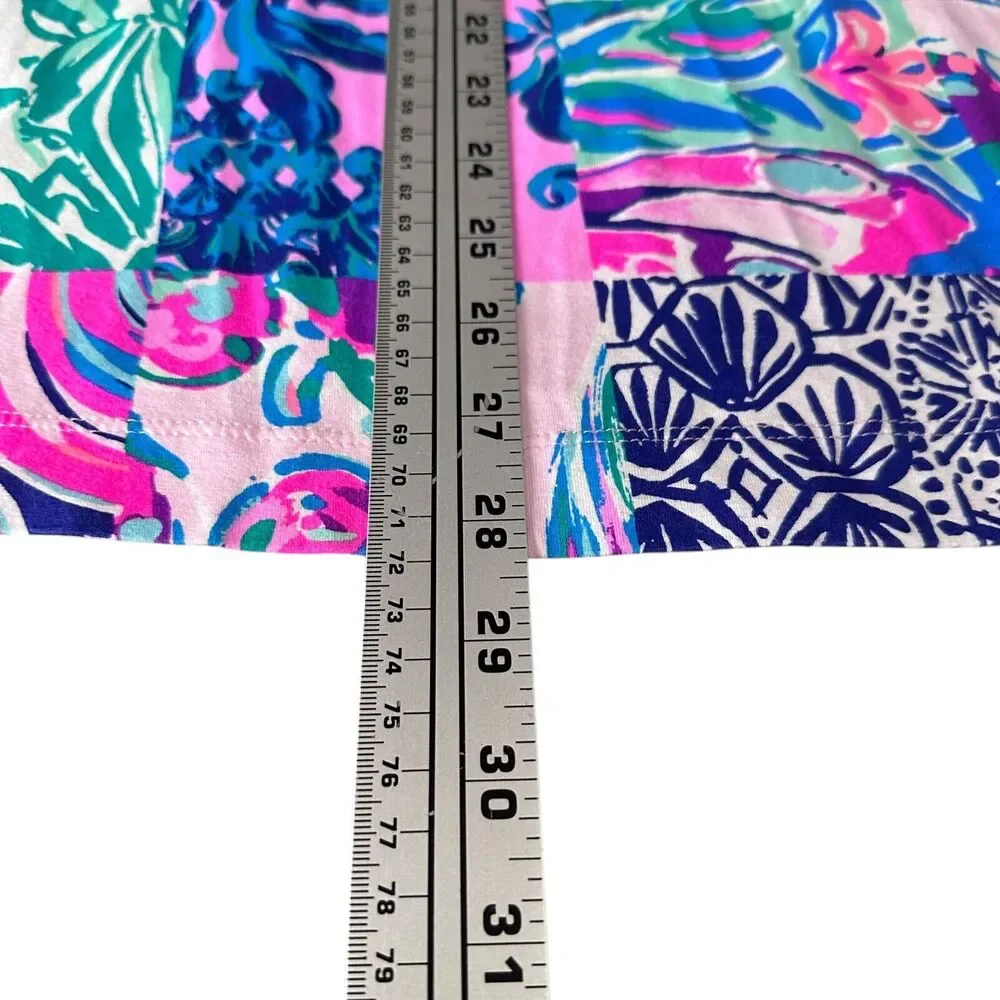 Lilly Pulitzer Sophie Shift‎ Dress Girls XL 12-14 Pink Blue Patch To Match Rayon